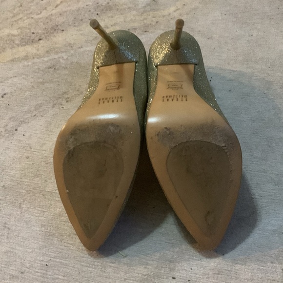 Stuart Weitzman Gold Glitter Pumps - Picture 5 of 6
